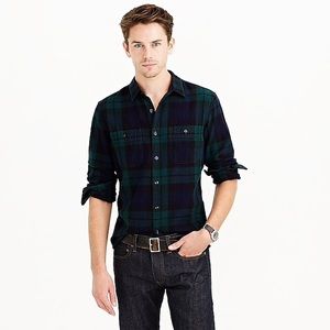 Blackwatch plaid J.Crew button up